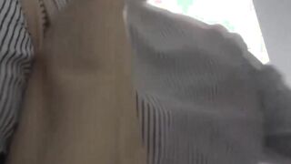Amateur Oriental businesswoman caught pissing by voyeur