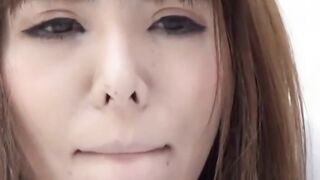 Young Japanese vixen soaking her panties up with pee