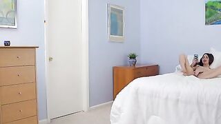 Damon Dice sneaks inside his stepsister's bedroom to go through her underwear drawer. When Riley Reed walks inside and gets nude