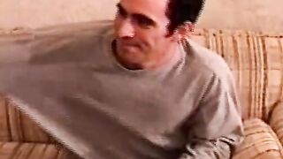Handsome American stud blown by perv cameraman
