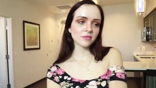 Mouth creampie for petite stepsister who rides BBC in POV