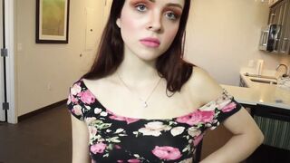 Mouth creampie for petite stepsister who rides BBC in POV