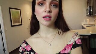 Mouth creampie for petite stepsister who rides BBC in POV