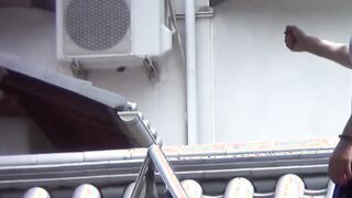 Japanese schoolgirls taped flashing panties in public