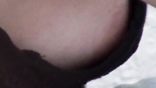 Japanese beauties get their titties taped by voyeur