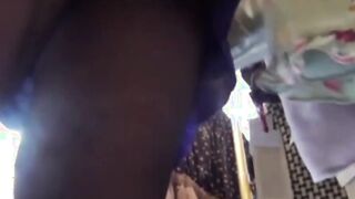 Japanese babes filmed up skirt in supermarket