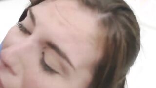 perfect brunette teen gets 10 inches