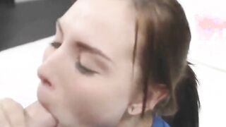 perfect brunette teen gets 10 inches