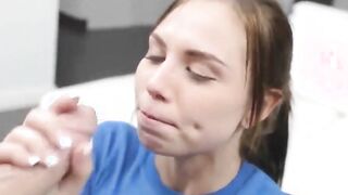 perfect brunette teen gets 10 inches