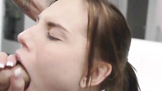 perfect brunette teen gets 10 inches