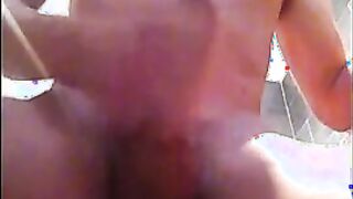 Attractive dude Ashley Ownes pleasures himself in bathroom