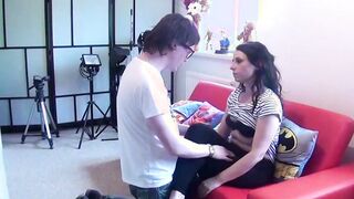 Good looking babe tricked into fucking with a devious nerd