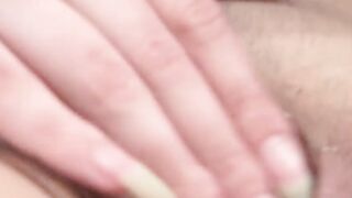 Horny chick sucking nerds cock and licking his balls