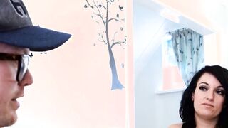 All natural Jasmine Lau teases nerd with masturbation