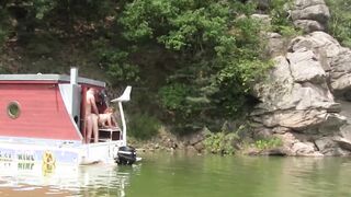 Busty amateur teen likes sucking and fucking in nature