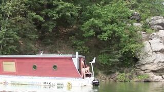 Busty amateur teen likes sucking and fucking in nature