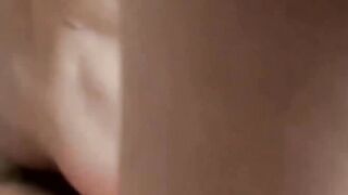 Sexy twink Trey Bentley deepthroating hard cock in bathroom