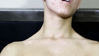 Cute Steven Peters jerks off his long rock hard twink cock