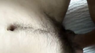 Bearded homo barebacks stud after slobbering on his dick