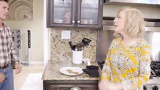 Kitty is baking another batch of cookies to replace the ones Eric accidentally destroyed when