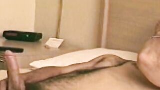 Amateur with very hairy dick blown before cumshot