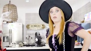 It's Halloween time and Penny Pax is hanging out with her adopted daughter Haley Reed inside their costumes. Haley asks