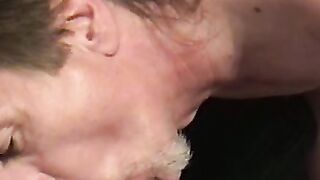 Trailer trash loves sucking that hairy cock passionately