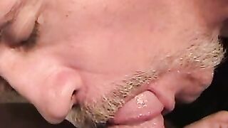 Trailer trash loves sucking that hairy cock passionately