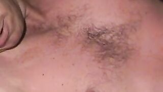 Ugly soldier has some solo fun with his fat hairy prick