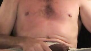 Ugly soldier has some solo fun with his fat hairy prick