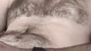 Crazy old bastard loves playing with his hairy cock solo
