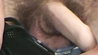 Nasty old dude Daniel loves spraying his cum all over