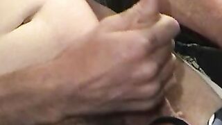 Nasty old dude Daniel loves spraying his cum all over