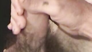 Nasty old dude Daniel loves spraying his cum all over