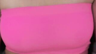tiny latina gags on a big white cock