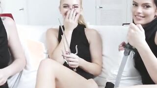 lucky guy gets fucked by hot teen models