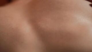 Seductive blonde beauty plays around in slow motion