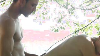 Cute blond twink dicked raw after relaxing massage in nature