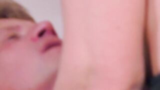 English mature babe bouncing on fat cock and eating hot cum