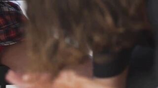 hot threesome for stepmom and young schoolgirl
