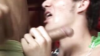 Muscular Latino jock raw fucks his delicious gay lover