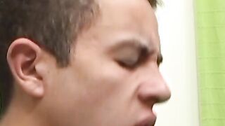 Teenage latino sucked off before raw cock fucking
