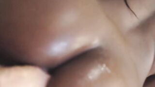ebony babe takes it up the ass from white dude