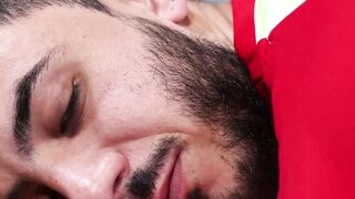 Stepdad Brayden stretches out Adrian Rose ass in locker room