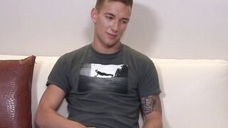 Matthew jerks off his erection until it magnificently erupts