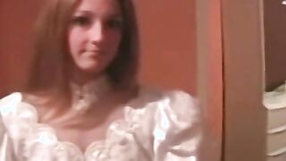 Stunning bride determines sexuality after pussy hammering