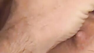 Young babe has face cum sprayed after sucking big cock