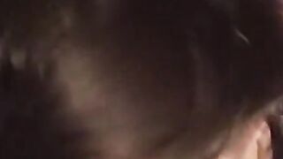 Young babe has face cum sprayed after sucking big cock