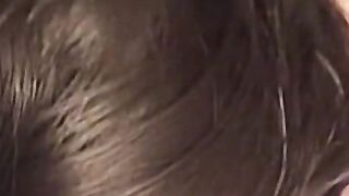 Young babe has face cum sprayed after sucking big cock