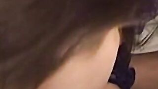 Young babe has face cum sprayed after sucking big cock